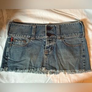 Vintage Y2K Hollister Low Rise Denim Skirt